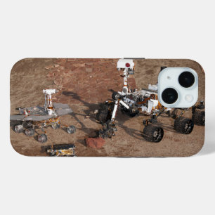 Three Generations Of Mars Rovers. iPhone 15 Case