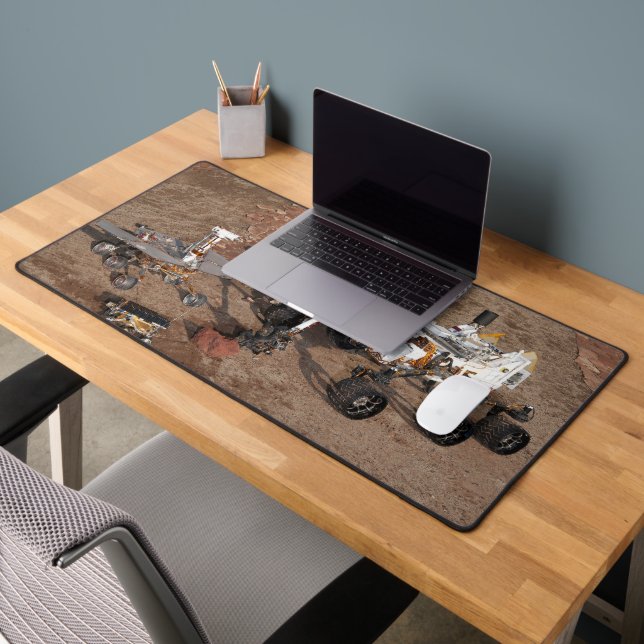 Three Generations Of Mars Rovers. Desk Mat (Office 2)