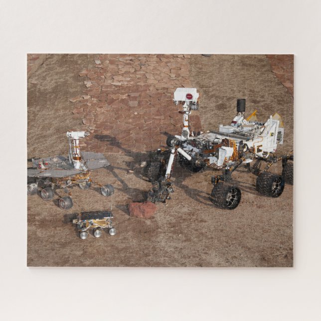 Three Generations Of Mars Rovers. Jigsaw Puzzle (Horizontal)