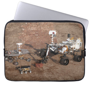 Three Generations Of Mars Rovers. Laptop Sleeve
