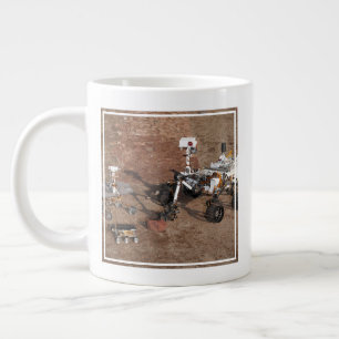 Three Generations Of Mars Rovers. Large Coffee Mug