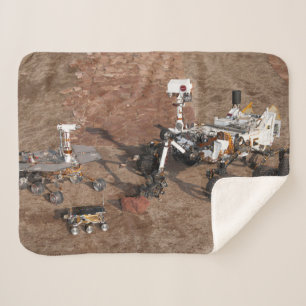 Three Generations Of Mars Rovers. Sherpa Blanket
