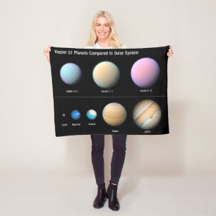 Three Giant Planets Orbiting Kepler 51 Fleece Blanket