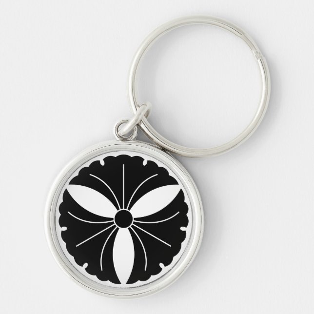 Three ginkgo leaves key ring (Front)