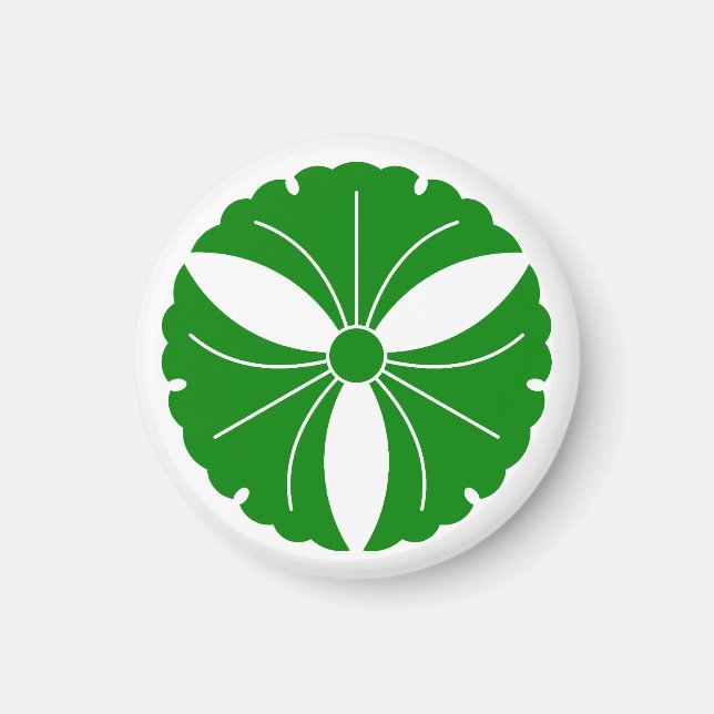 Three ginkgo leaves magnet (Front)