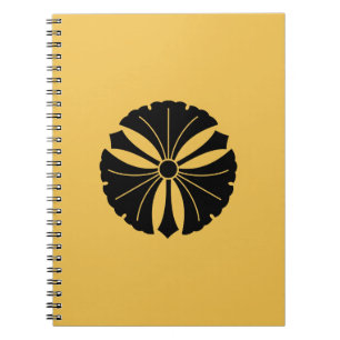 Three ginkgo leaves with swords notebook