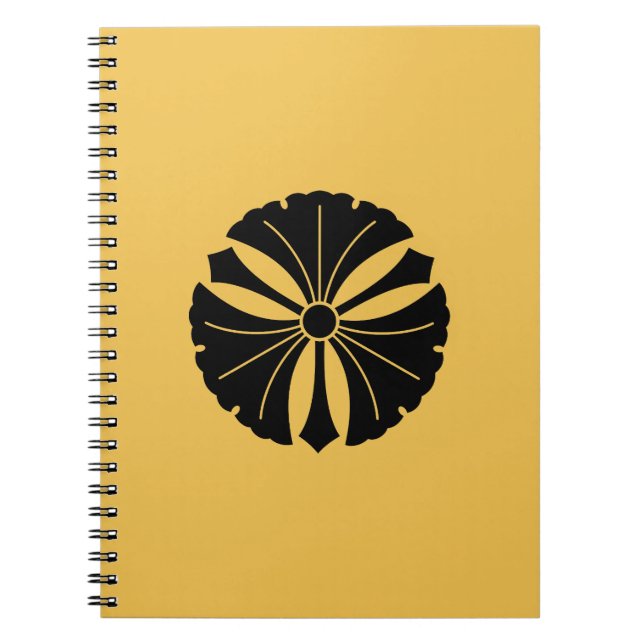 Three ginkgo leaves with swords notebook (Front)