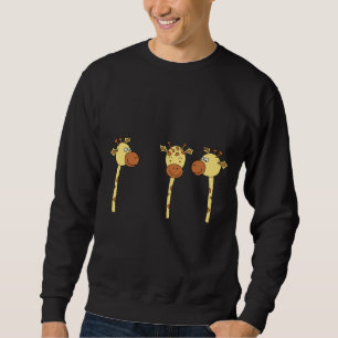 Three Giraffes Cartoon. Sweatshirt