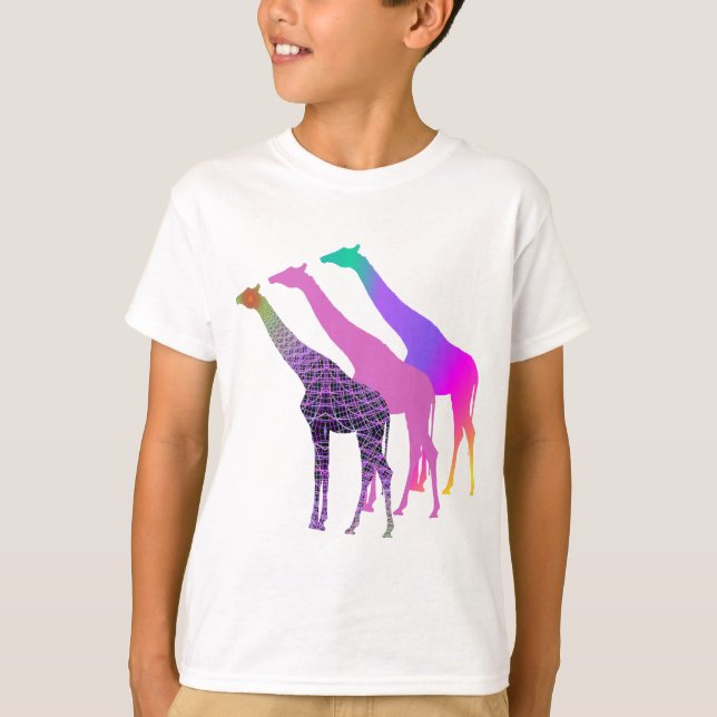Three Giraffes Design 5 T-Shirt (Front)