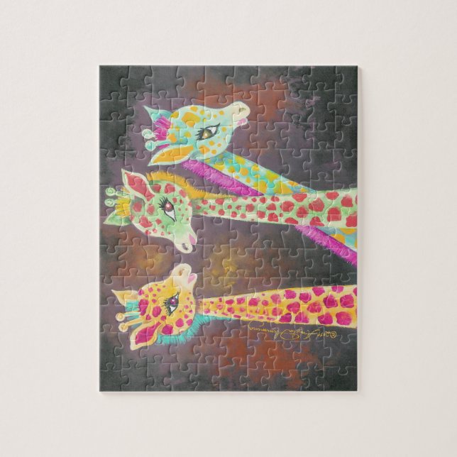 Three Giraffes Jigsaw Puzzle (Vertical)