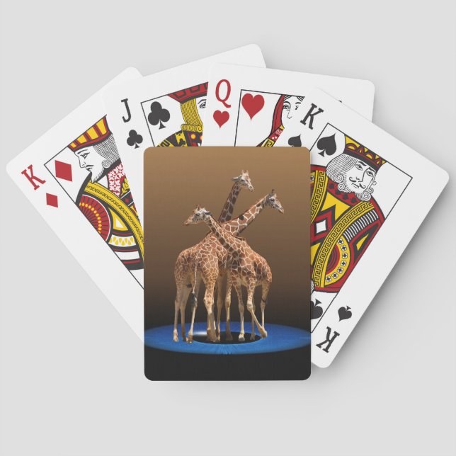 THREE GIRAFFES PLAYING CARDS (Back)