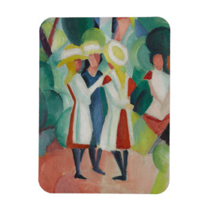 “Three Girls” Art magnet