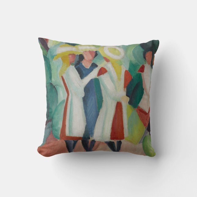 “Three Girls” Art throw pillow (Front)