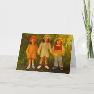 Three Girls - Childhood Friends Forever Card