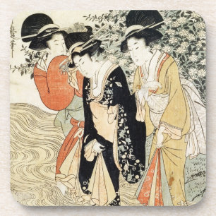 Three girls paddling in a river, from the 'Fashion Coaster