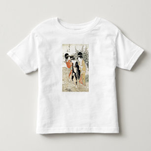 Three girls paddling in a river, from the 'Fashion Toddler T-Shirt