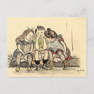 Three Girls - Zille Postcard