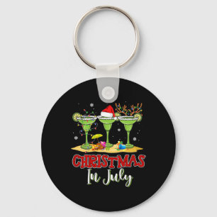 Three Gl Of Margarita Funny Drink Christmas In Jul Key Ring