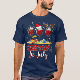 Three Glass Of Red Wine Funny Drinker Christmas in T-Shirt