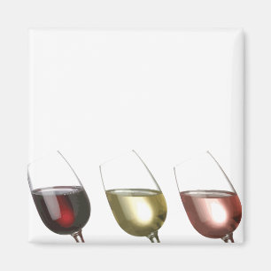Three Glasses of Wine Custom Magnet