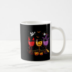 Three Glasses of Wines Funny Halloween Wine Lover Coffee Mug