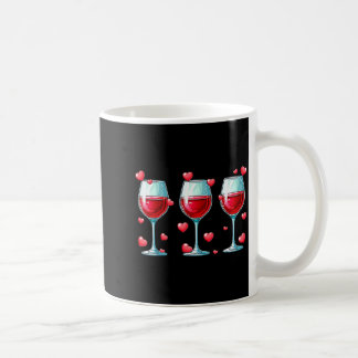 Three Gles Of Wine Valentines Day Couple Funny Dri Coffee Mug