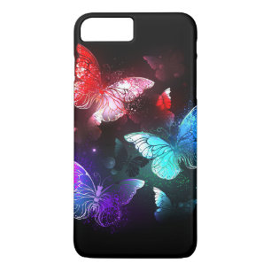 Three Glowing Butterflies on night background iPhone 8 Plus/7 Plus Case