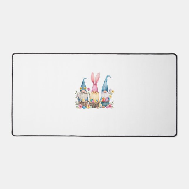 Three Gnome Easter Gnome Easter Egg T-Shirt Desk Mat (Front)