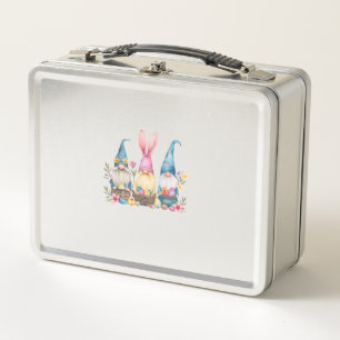 Three Gnome Easter Gnome Easter Egg T-Shirt Metal Lunch Box