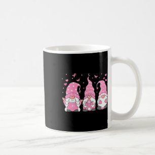 Three Gnome Pink Ribbon Warrior Breast Cancer Awar Coffee Mug