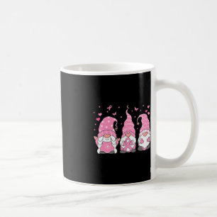 Three Gnome Pink Ribbon Warrior Breast Cancer Awar Coffee Mug