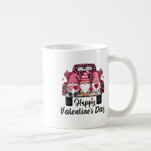 Three Gnomes And Leopard Truck Happy Valentines Da Coffee Mug