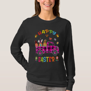 Three Gnomes Bunny Holding Egg Happy Easter Day Tr T-Shirt