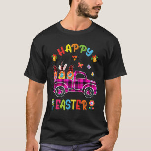 Three Gnomes Bunny Holding Egg Happy Easter Day Tr T-Shirt