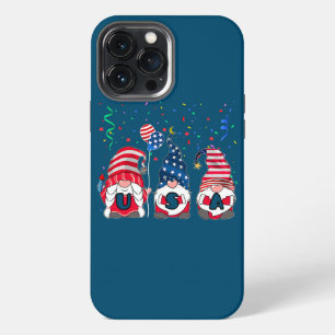 Three Gnomes Celebrating Independence USA Day 4th iPhone 13 Pro Max Case