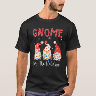 Three Gnomes Christmas Xmas Lights Gifts Kids Fami T-Shirt