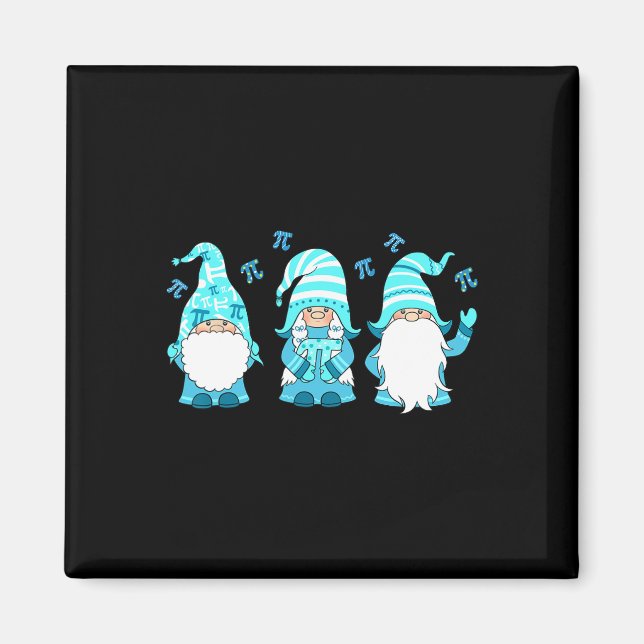 Three Gnomes Cute Happy Pi Day Math Number Lover M Magnet (Front)