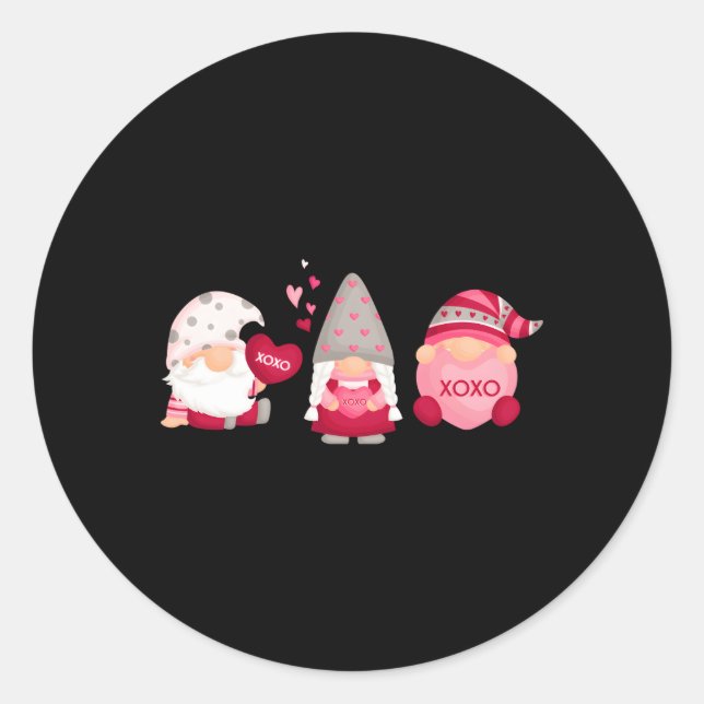 Three Gnomes Holding He Classic Round Sticker (Front)