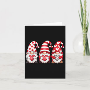 Three Gnomes Holding Heart Valentines Day Women Gi Card