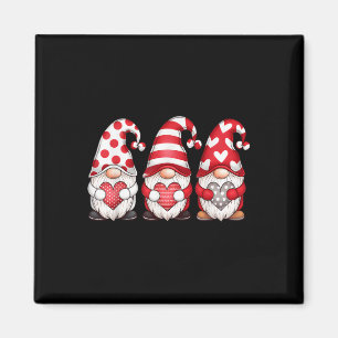 Three Gnomes Holding Heart Valentines Day Women Gi Magnet