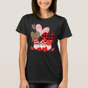 Three Gnomes Holding Hearts Valentines Day For He T-Shirt