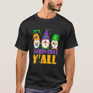 Three Gnomes Mardi Gras 2023 Jester Hat Gnomies T-Shirt