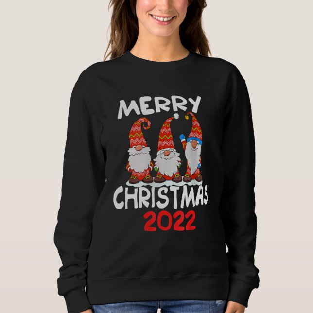 Three Gnomes Matching Family Merry Christmas 2022  Sweatshirt (Front)