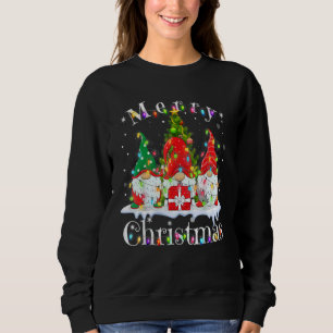 Three Gnomes Matching Family Merry Christmas Tree  Sweatshirt