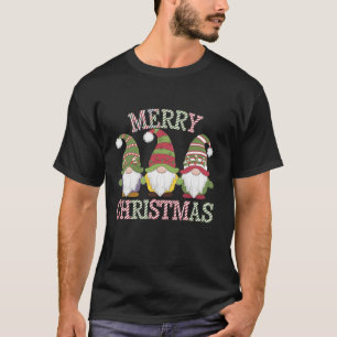 Three Gnomes Matching Family Merry Christmas Tree  T-Shirt