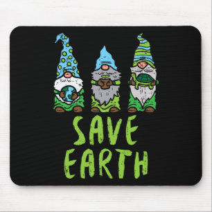 Three Gnomes Plant Turtle Save Earth Gardening Gar Mouse Pad