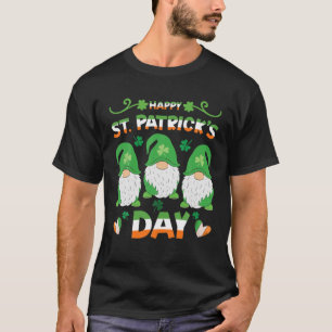 Three Gnomes Shamrock Irish Family Matching St Pat T-Shirt
