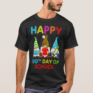 Three Gnomes Virtual Happy 100th Day Of School Tea T-Shirt