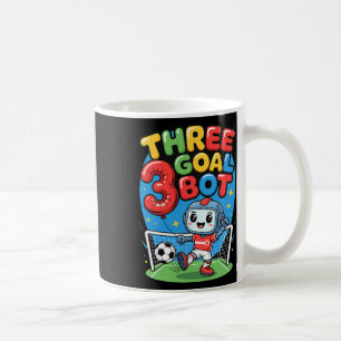 Three Goal Bot Soccer Lover 3th Birthday  Coffee Mug