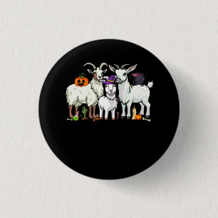 Three Goats Funny Witch Scary Mummy Halloween Zomb 3 Cm Round Badge